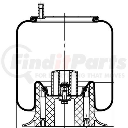 64288 by CONTITECH - Rolling Lobe Air Spring - 9 10-19 P 435, 15 in. Design Height, 7000 lb Load at 100 PSI