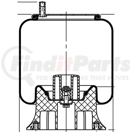 64340 by CONTITECH - Suspension Air Spring Kit - 15.5 in. Design Height, 12.6 in. Max Diameter, 24.6 in. Max Height