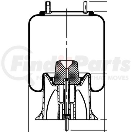 64383 by CONTITECH - Suspension Air Spring - 18 in. Design Height, 12.6 in. Max Diameter, 28.5 in. Max Height