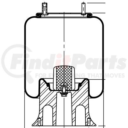 64715 by CONTITECH - Suspension Air Spring Kit - 18 in. Design Height, 12.6 in. Max Diameter, 28.3 in. Max Height