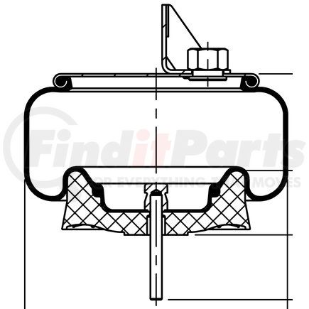 68357 by CONTITECH - Air Spring - Rolling Lobe, with Bracket (AS8861, 9910P861)