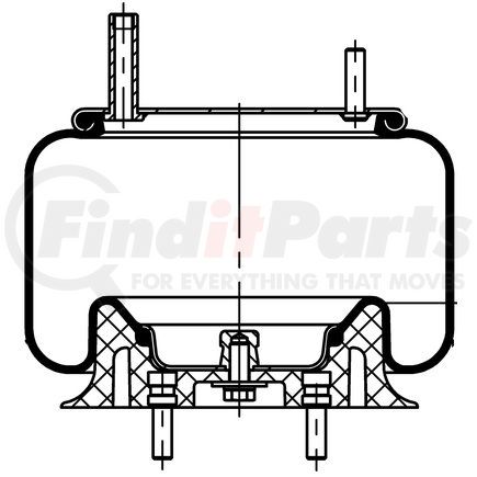 64255 by CONTITECH - Suspension Air Spring Kit - 8 in. Design Height, 11.4 in. Max Diameter, 14.4 in. Max Height