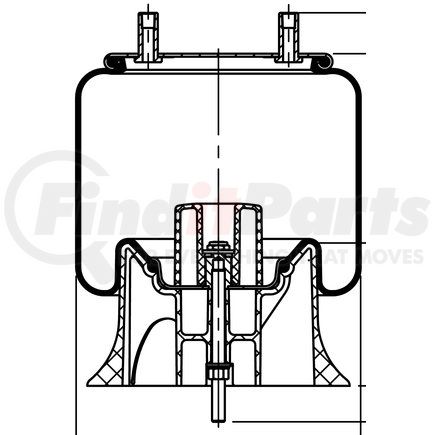 64692 by CONTITECH - Air Spring Rolling Lobe - 9 9/16 P 568 (1R11-292/8568, AS9626, HDV9626)