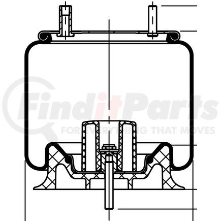 64387 by CONTITECH - Air Spring - 10.8 in. Max Diameter, 17.8 in. Max Height, 4.5 in. Min Height