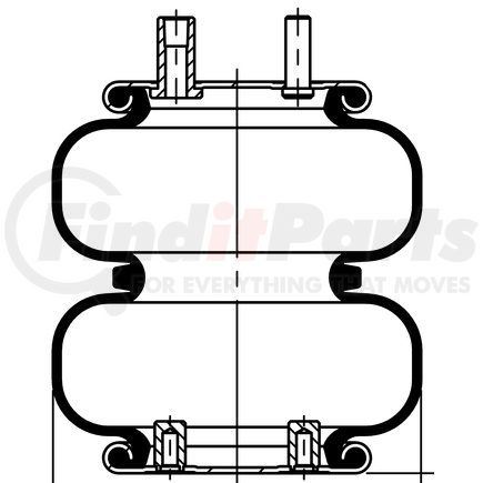 64666 by CONTITECH - Air Spring - Replaces AS7705, 7.5 in. Design Height, 8.6 in. Max Diameter