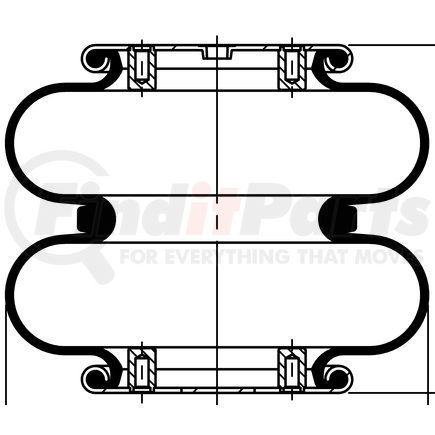 64267 by CONTITECH - Suspension Air Spring Kit - 8 in. Design Height, 9.8 in. Max Diameter, 10.5 in. Max Height