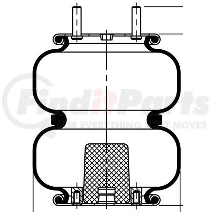 64552 by CONTITECH - Air Spring - Double Convoluted, FD 200-25 429 (2B9-251/4429, AS6948)
