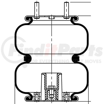 ContiTech 64702 Suspension Air Spring Kit FD 200-25 717