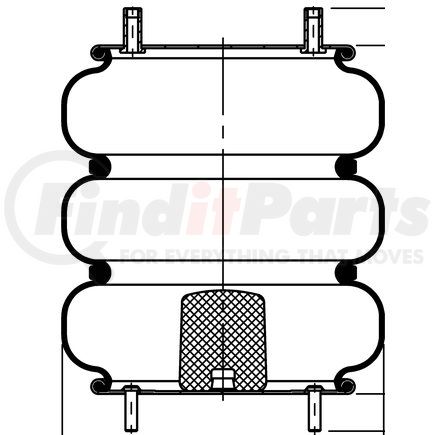 64583 by CONTITECH - Suspension Air Spring Kit - 13 in. Design Height, 15.9 in. Max Diameter, 21.3 in. Max Height