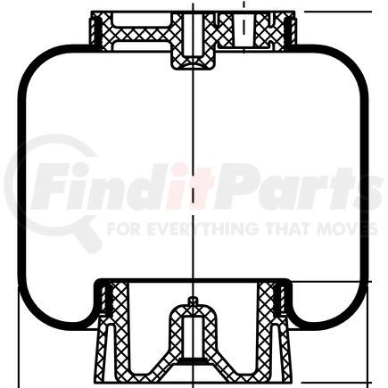 70017 by CONTITECH - Suspension Air Spring Kit - 4.7 in. Design Height, 5.4 in. Max Diameter, 10.1 in. Max Height