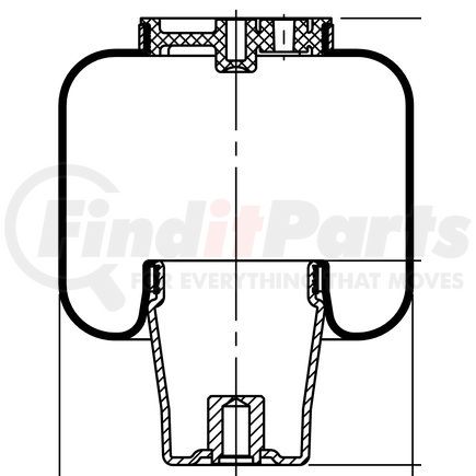 69932 by CONTITECH - Suspension Air Spring Kit - 7.0 in. Design Height, 5.6 in. Max Diameter, 15.39 in. Max Height