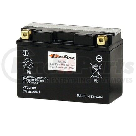 Deka Battery Terminals YT9B-BSFP Vehicle Battery 12 Volt Standard AGM Power Sports Battery