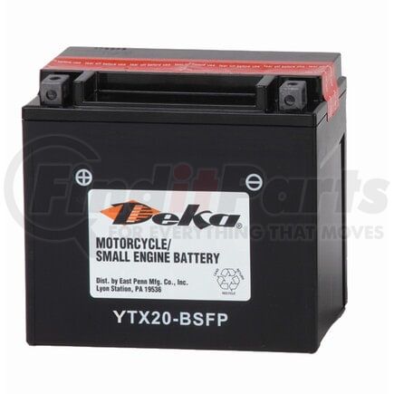 Deka Battery Terminals YTX20-BSFP Vehicle Battery 12 Volt Standard AGM Power Sports Battery
