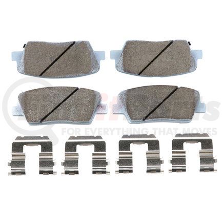 Custom Accessories AXCD1284 Disc Brake Pad Set - Rear, Ceramic, with Hardware, FMSI D1284