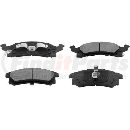 Custom Accessories AXMD673 Disc Brake Pad Set - Front, Semi-Metallic, FMSI D673, without Hardware