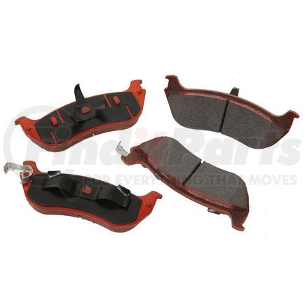Custom Accessories AXMD674 Disc Brake Pad Set - Rear, Semi-Metallic, FMSI D674/D690, with Shims