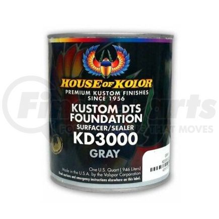 KD3000-Q01 by HOUSE OF KOLOR - DTS Primer Surfacer/Sealer - KD Series, Gray, 1 Quart