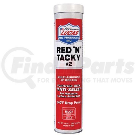 L10005/10 by LUCAS OIL - Red "N" Tack Grease - Red Lithium, 14 Oz.