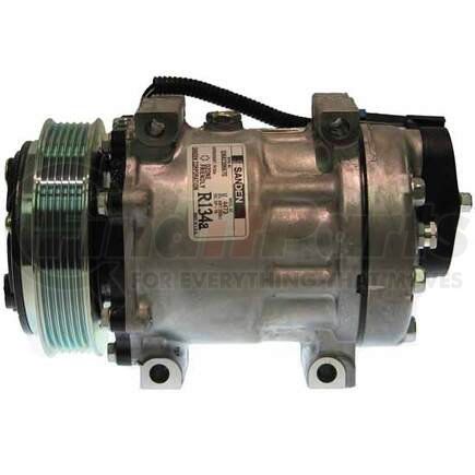 4430 by SANDEN - A/C Compressor - Heavy Duty, R134A Refrigerant, SD7 Direct Long Mount Type, Clockwise Rotation