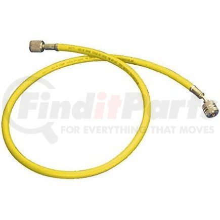90264-72 by MASTERCOOL - 72" Yellow Standard Charging Hose with 1/4” SAE Manual Shut-Off Valve Fitting