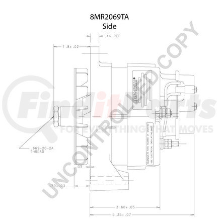 8MR2069TA by LEECE NEVILLE - Alternator - High Output, 12 Voltage, 90 Amperage Rating