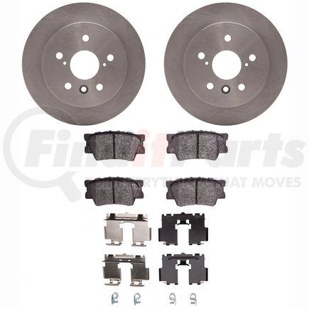6512-76704 by DYNAMIC FRICTION COMPANY - Brake Rotor with 5000 Brake Pads and Hardware Kit