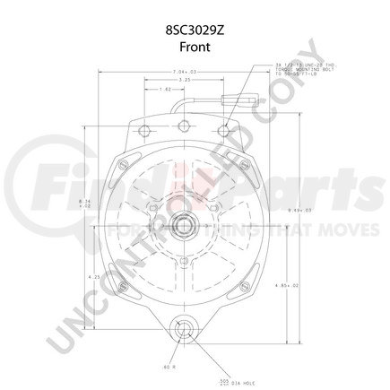 8SC3029Z by LEECE NEVILLE - Alternator - High Output, 8SC, 24 Voltage, 175 Amperage Rating