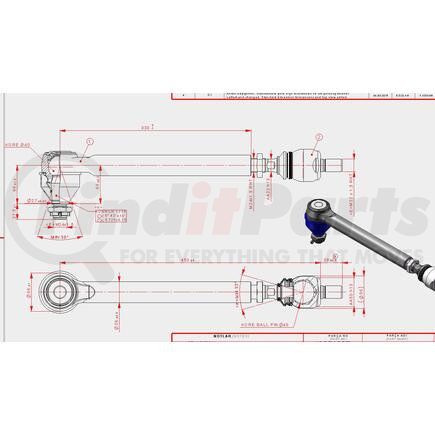 8I4332 by BLUMAQ - Steering Tie Rod - fits Caterpillar