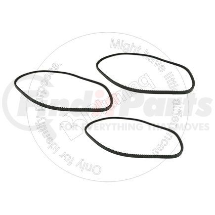 2S8268 by BLUMAQ - V-Belts - Set of 3, 80.98" Length, 0.69" Width, Cogged, fits Caterpillar