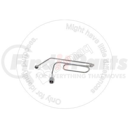 6I0031 by BLUMAQ - Fuel Injector Line - 13" Long, 1.83 mm. ID, with Collar and Swivel Nut on Both Ends