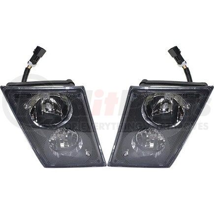 TR002-VLFL2-L by TORQUE PARTS - Fog Light - Driver Side, with Halogen Bulbs, DOT and SAE Approved, for 2003-17 Volvo VNL