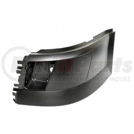 TR011-VLSB-L by TORQUE PARTS - Bumper - Driver Side, Front, with Fog Light Hole, for 2004-2015 Volvo VNL Trucks