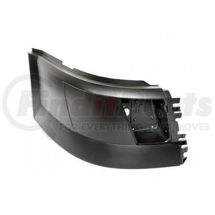 TR011-VLSB-R by TORQUE PARTS - Bumper - Passenger Side, Front, with Fog Light Hole, for 2004-2015 Volvo VNL Trucks