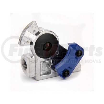 TR035092 by TORQUE PARTS - Gladhand - Service, Aluminum, Blue, Bracket Mount, 37 Degree, (2) 3/8" FPT Ports, (2) 11/32" Mounting Holes