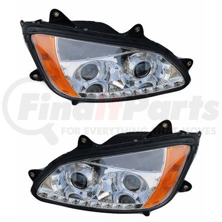 TR044-KHL-L by TORQUE PARTS - Kenworth T660 LED HeadlightDOT & SAE APPROVED Driver Side