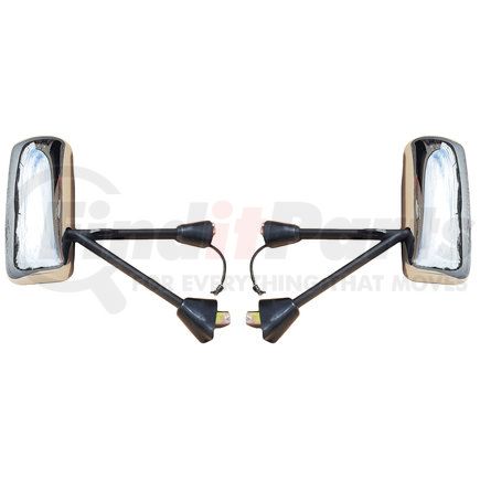 TR045-KMC-R by TORQUE PARTS - Door Mirror - Passenger Side, Chrome, Power, Heated, for 1990-2012 Kenworth T T600/T660/T800
