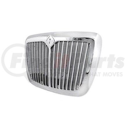 TR042-INGR by TORQUE PARTS - Grille - Front, Chrome, with Bug Screen, for 2008-2018 International Prostar Trucks