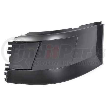 TR058-VLSB-L by TORQUE PARTS - Bumper - Driver Side, Front, Extension Corner, Black, Plastic, without Fog Light Hole