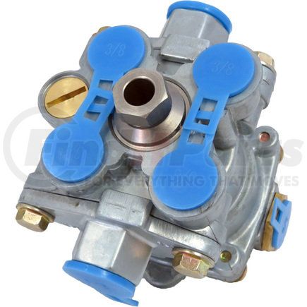 TR110170 by TORQUE PARTS - Air Brake Spring Brake Valve - Trailer, (4) 3/8" Delivery Ports, 3/8" Supply/Control Ports, (2) 1/2" Reservoir Ports