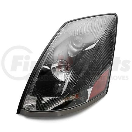 TR208-VLHL-L by TORQUE PARTS - Headlight - Driver Side, Black, for 2004-2017 Volvo VNL Trucks