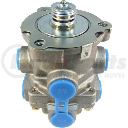 TR286171 by TORQUE PARTS - E-6 Air Brake Foot Control Valve - Dual Circuit, Floor Mount, Treadle/Lever Operated, (4) 3/8" Delivery Ports, (4) 3/8" Supply Ports