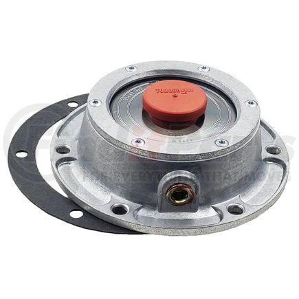 TR3434095 by TORQUE PARTS - Wheel Hub Cap - Aluminum, 6 Bolts, 5/16" Bolt Size, with Gasket