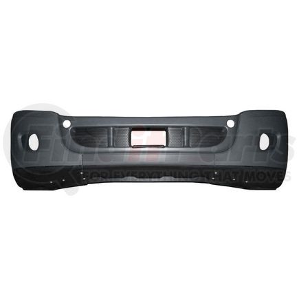 TR574-FRB by TORQUE PARTS - Bumper, Black, with Fog Light Holes, for 2008-2017 Freightliner Cascadia Trucks