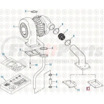 431218 by PAI - Gasket - 1977-1993 International DT466 Engine Application