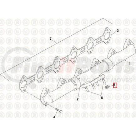 440032 by PAI - Nut - M10 x 1.25 Thread Size x 15 Flats x 10 mm Height, Flanged, Locking, Silver Plated