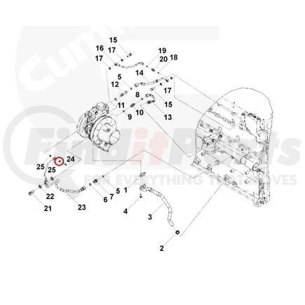 136101 by PAI - Fuel Fitting Seal - 10mm ID 16.4mm OD x 2mm Thickness Steel w/ Rubber Seal