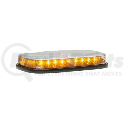 HL10P-A by FEDERAL SIGNAL - Micro Mini Light Bar - LED, Amber, Dome Style, Single Color, Permanent Mount