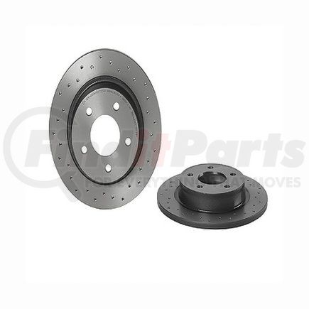 08.9975.2X by BREMBO - Premium UV Coated Rear Xtra Cross Drilled Brake Rotor