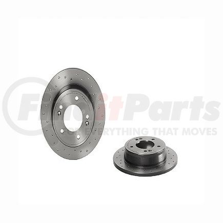 08.C172.2X by BREMBO - Premium UV Coated Rear Xtra Cross Drilled Brake Rotor