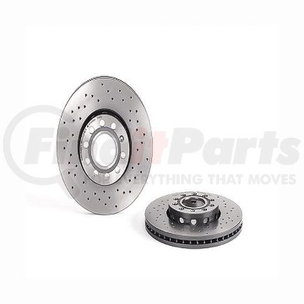 09.5745.2X by BREMBO - Premium UV Coated Front Xtra Cross Drilled Brake Rotor